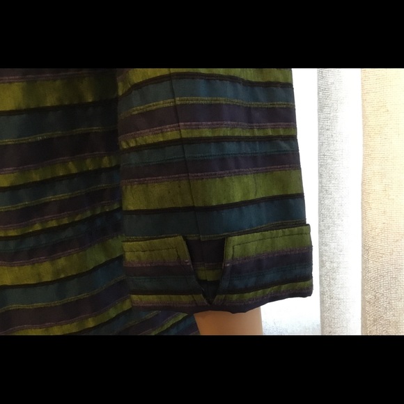 Career casual boxy 3/4 sleeve stripe shacket - Picture 7 of 9